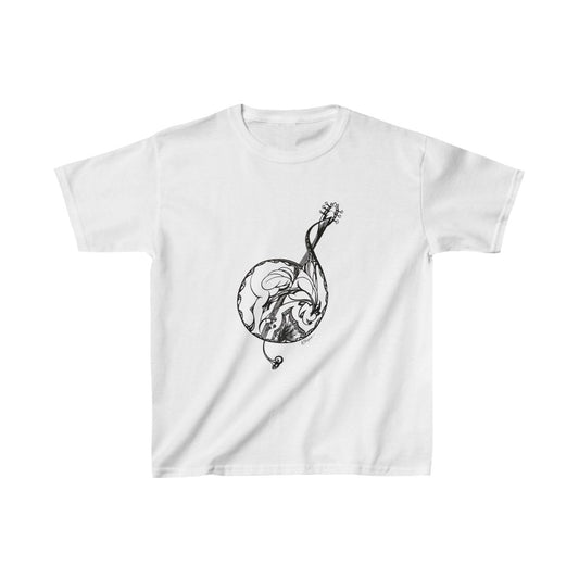 "Treble Clef Guitar Mix" - Kids Heavy Cotton™ Tee