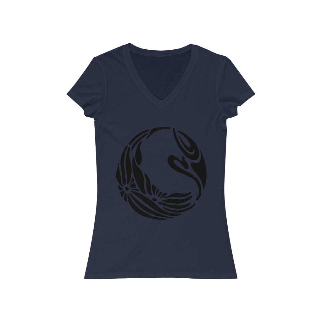 Circle 2 - Women's Jersey Short Sleeve V-Neck Tee