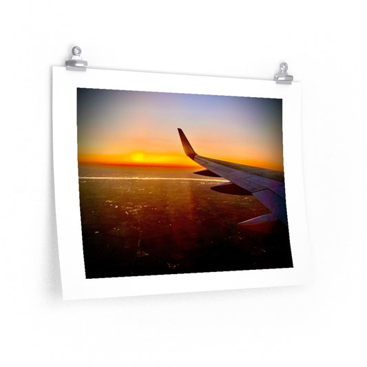 Wing & Sunset - Premium Matte poster