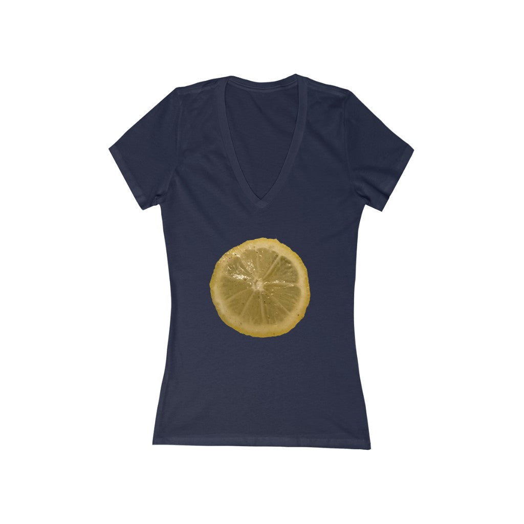 Lemon & Spices - Women's Jersey Short Sleeve V-Neck Tee
