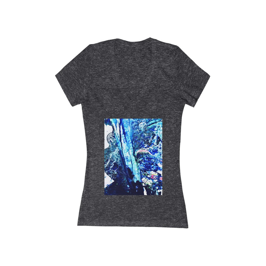 Art Room Table Edge - Women's Jersey Short Sleeve V-Neck Tee