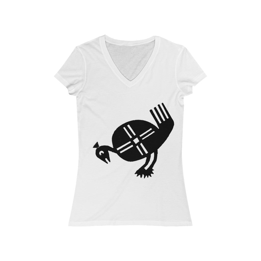 Bird From Art Room 1 - Women's Jersey Short Sleeve V-Neck Tee