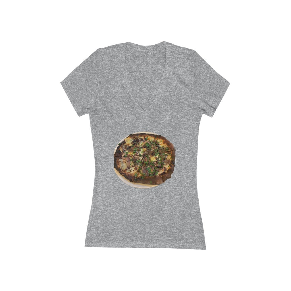 Gormet Pizza - Women's Jersey Short Sleeve V-Neck Tee