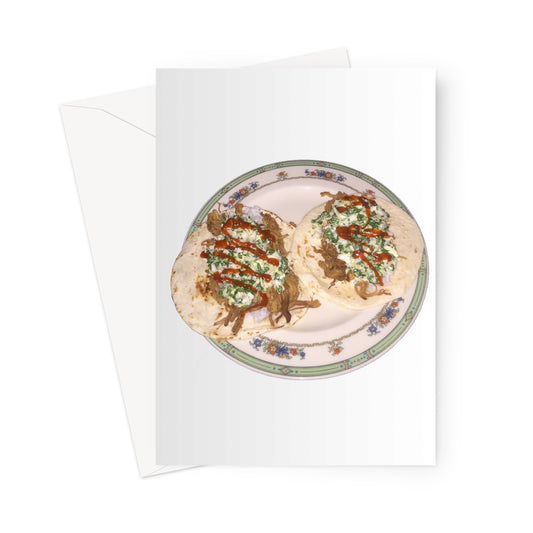 Pork Siracha Tacos Greeting Card