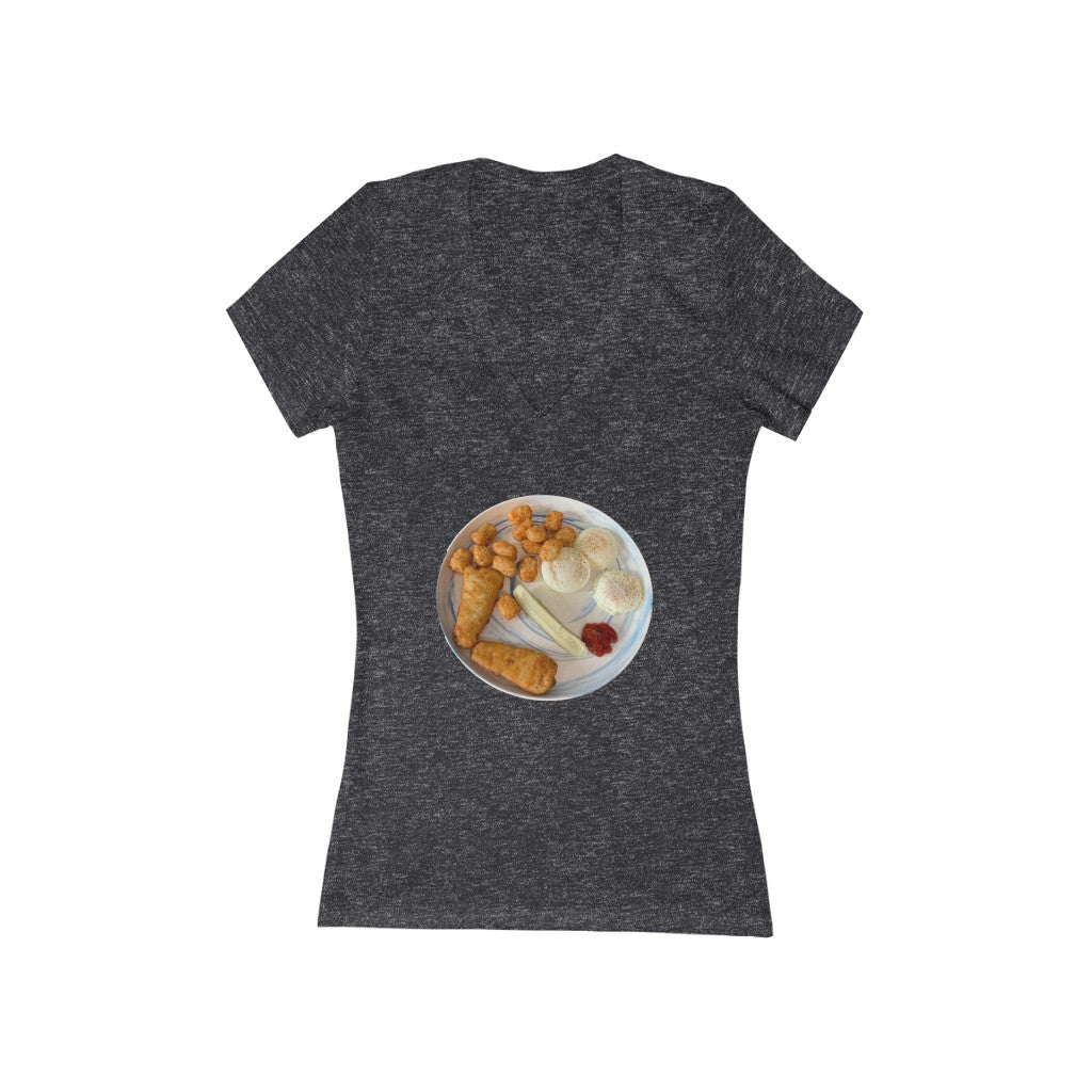 Eggs 1 - Women's Jersey Short Sleeve V-Neck Tee