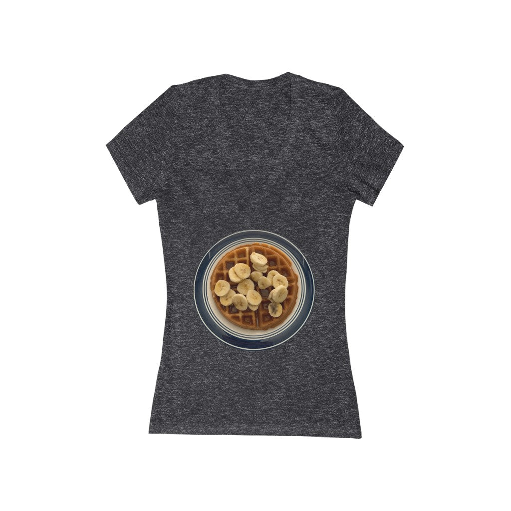 Belgian Waffle - Women's Jersey Short Sleeve V-Neck Tee