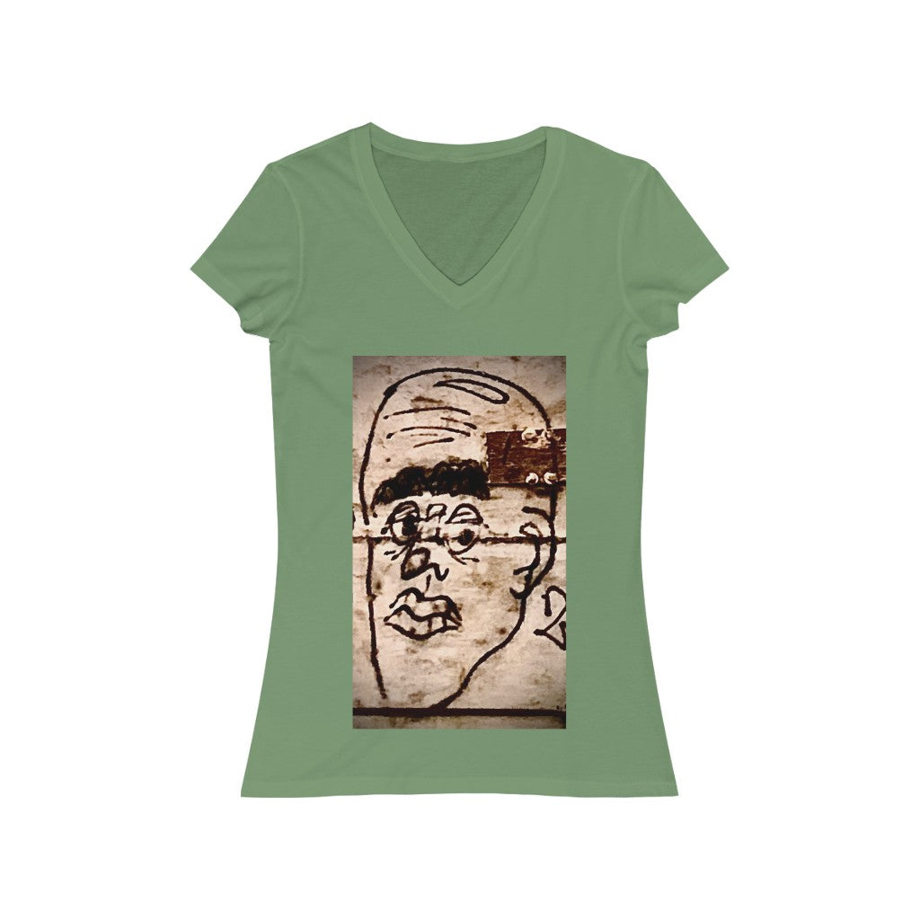 Blockhead - Women's Jersey Short Sleeve V-Neck Tee