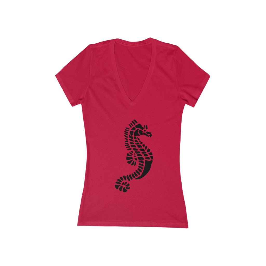 Seahorse - Women's Jersey Short Sleeve V-Neck Tee