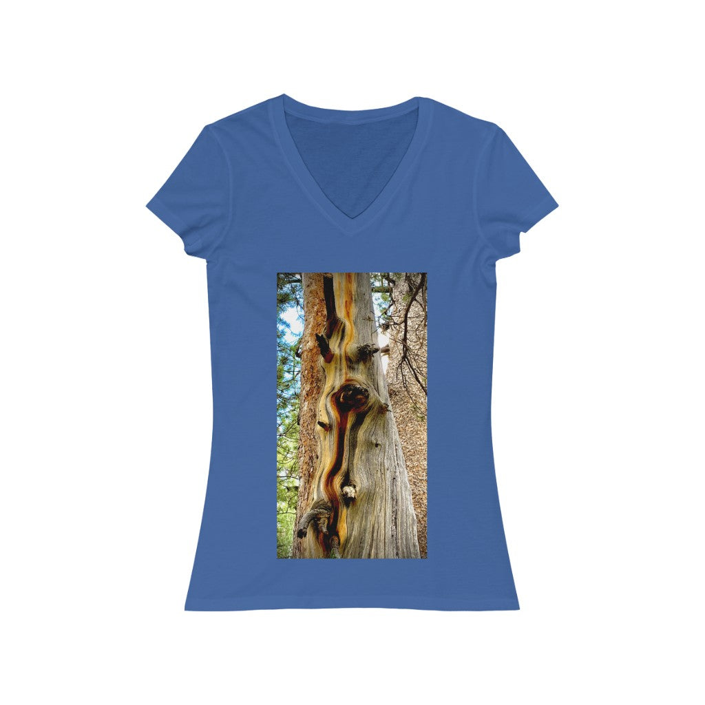 Yosemite Tree - Women's Jersey Short Sleeve V-Neck Tee