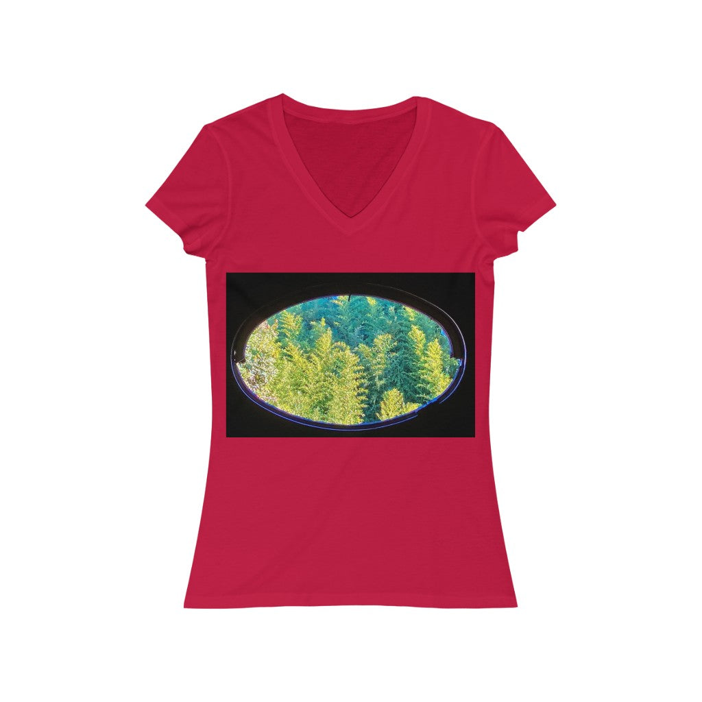 Window - Women's Jersey Short Sleeve V-Neck Tee