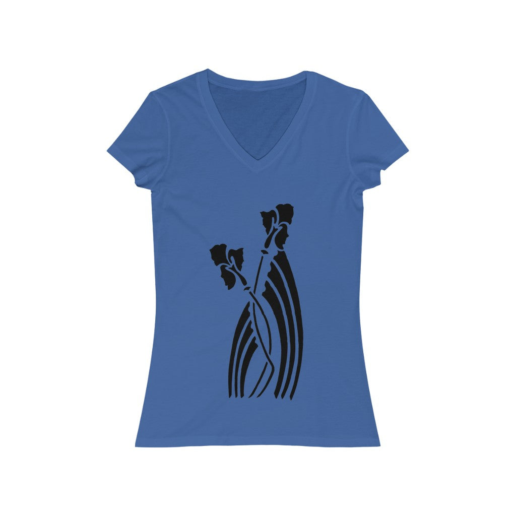 Flower 7 - Women's Jersey Short Sleeve V-Neck Tee