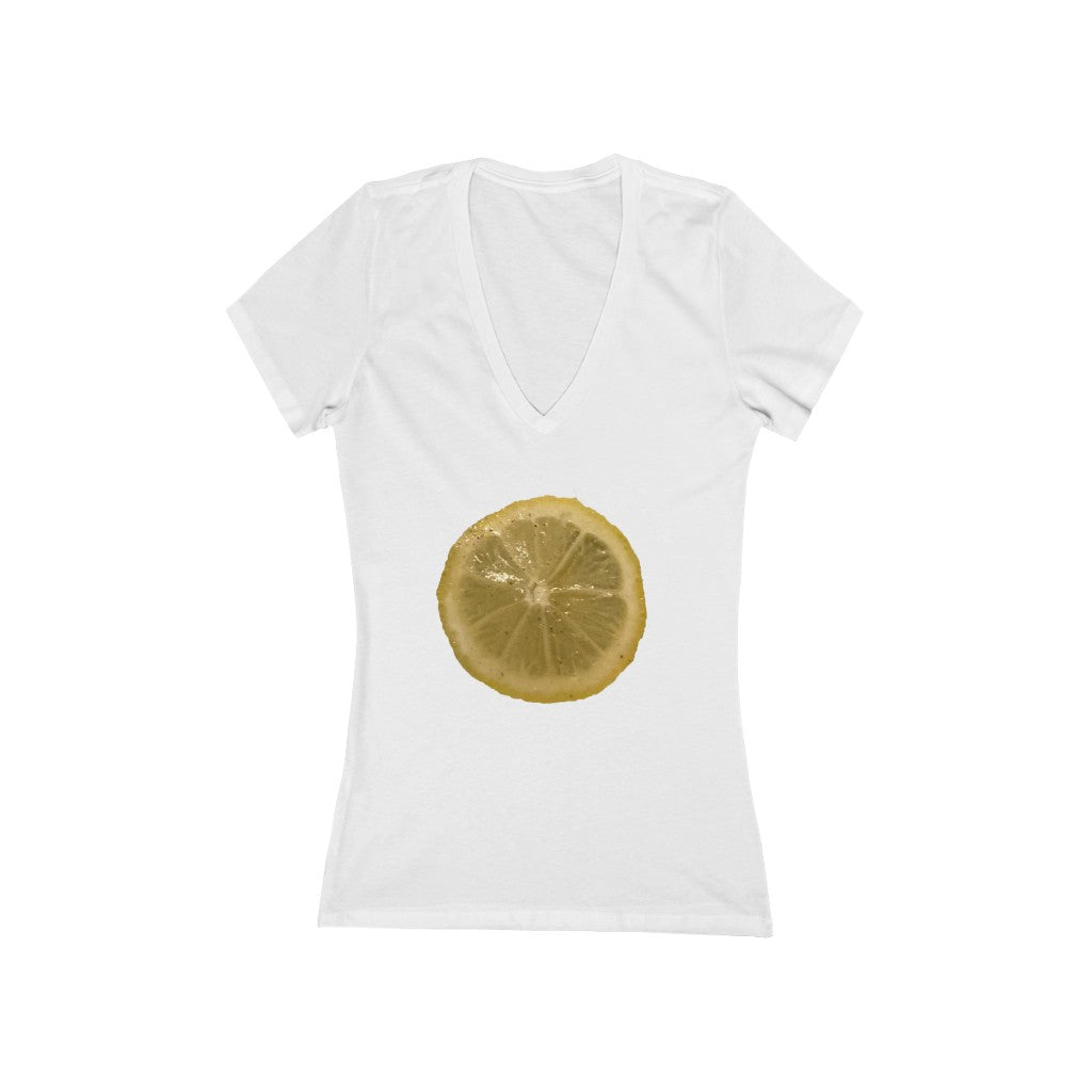 Lemon & Spices - Women's Jersey Short Sleeve V-Neck Tee