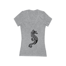 Load image into Gallery viewer, Seahorse - Women&#39;s Jersey Short Sleeve V-Neck Tee
