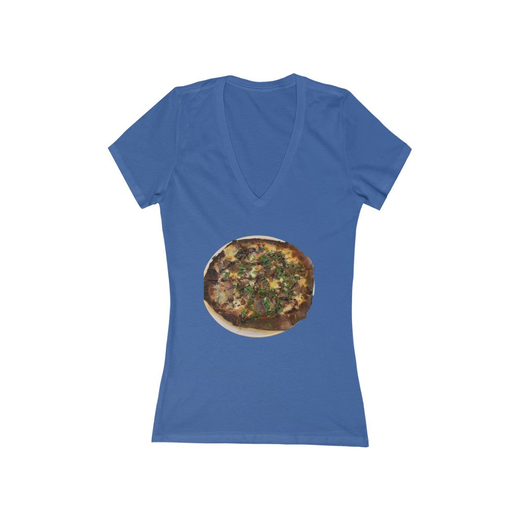 Gormet Pizza - Women's Jersey Short Sleeve V-Neck Tee