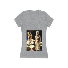Load image into Gallery viewer, She Did This - Women&#39;s Jersey Short Sleeve V-Neck Tee
