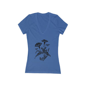 Flower 6 - Women's Jersey Short Sleeve V-Neck Tee