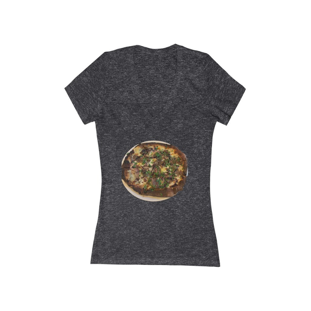 Gormet Pizza - Women's Jersey Short Sleeve V-Neck Tee
