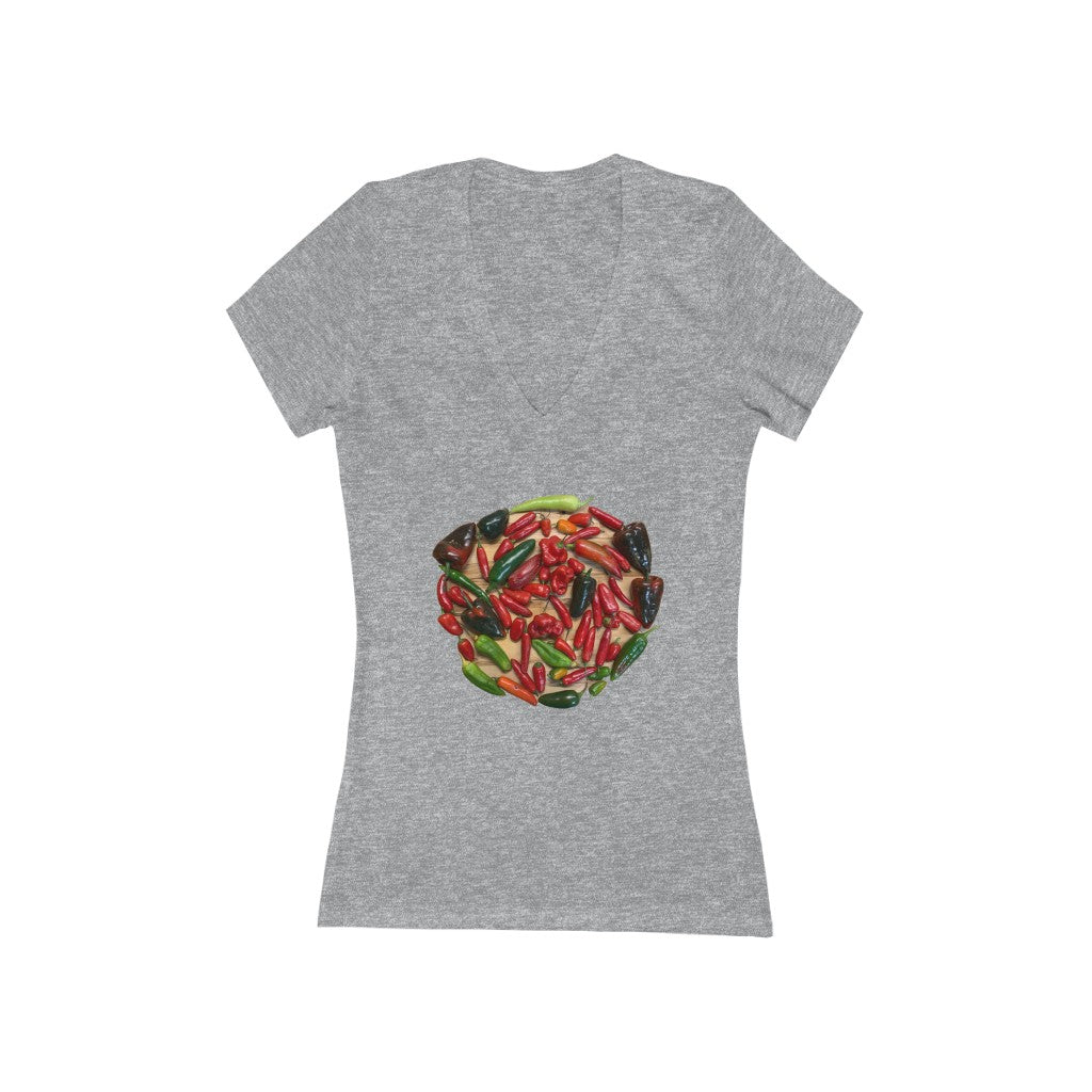 Ring of Fire 1 - Women's Jersey Short Sleeve V-Neck Tee
