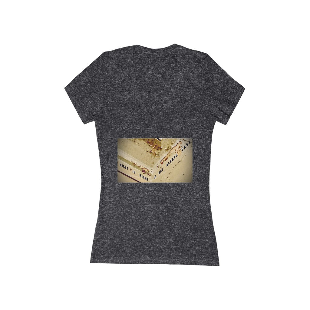 Not Always Easy - Women's Jersey Short Sleeve V-Neck Tee