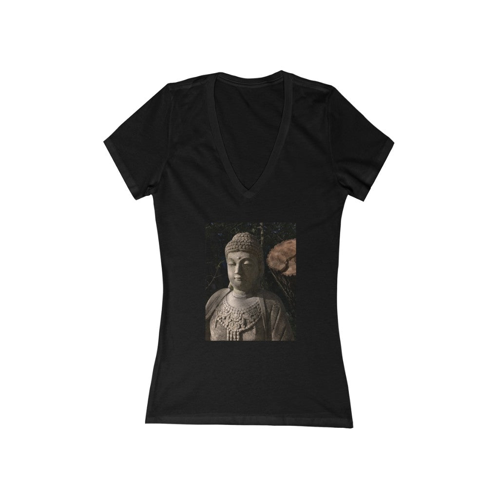 Buddha - Women's Jersey Short Sleeve V-Neck Tee