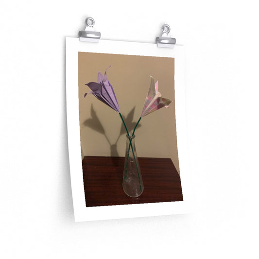Origami Flowers - Premium Matte poster