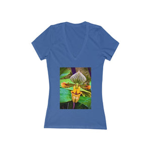 Orchid 2 - Women's Jersey Short Sleeve V-Neck Tee