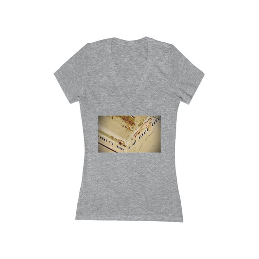 Not Always Easy - Women's Jersey Short Sleeve V-Neck Tee