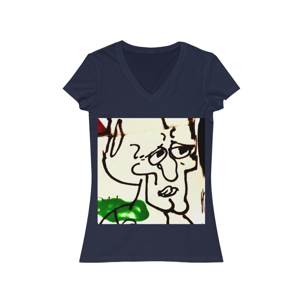 Chin - Women's Jersey Short Sleeve V-Neck Tee