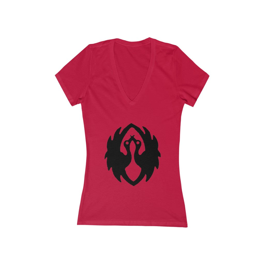 Cranes - Women's Jersey Short Sleeve V-Neck Tee