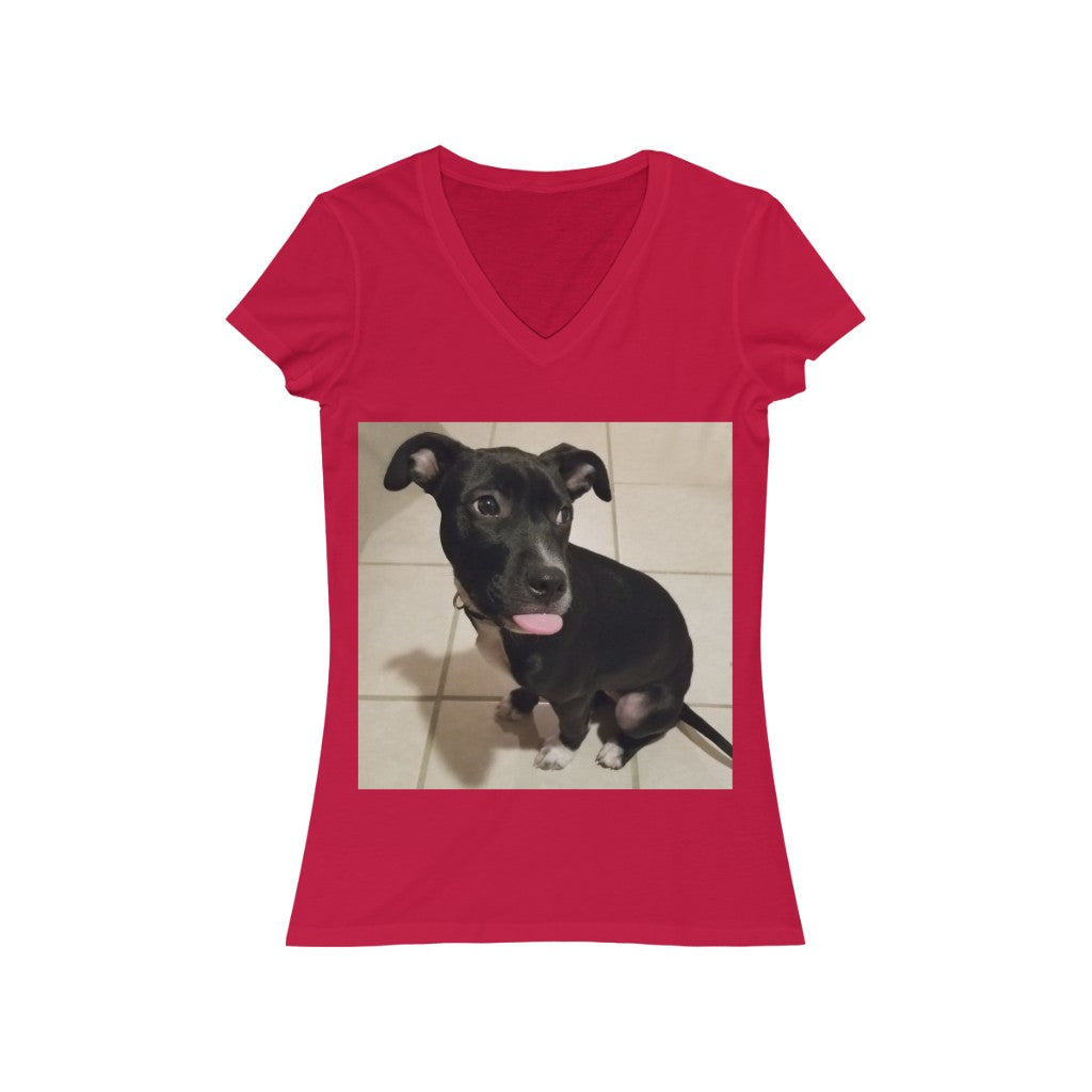 Cutey 2 - Women's Jersey Short Sleeve V-Neck Tee