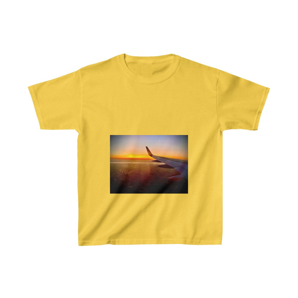 Plane & Sunset - Kids Heavy Cotton™ Tee