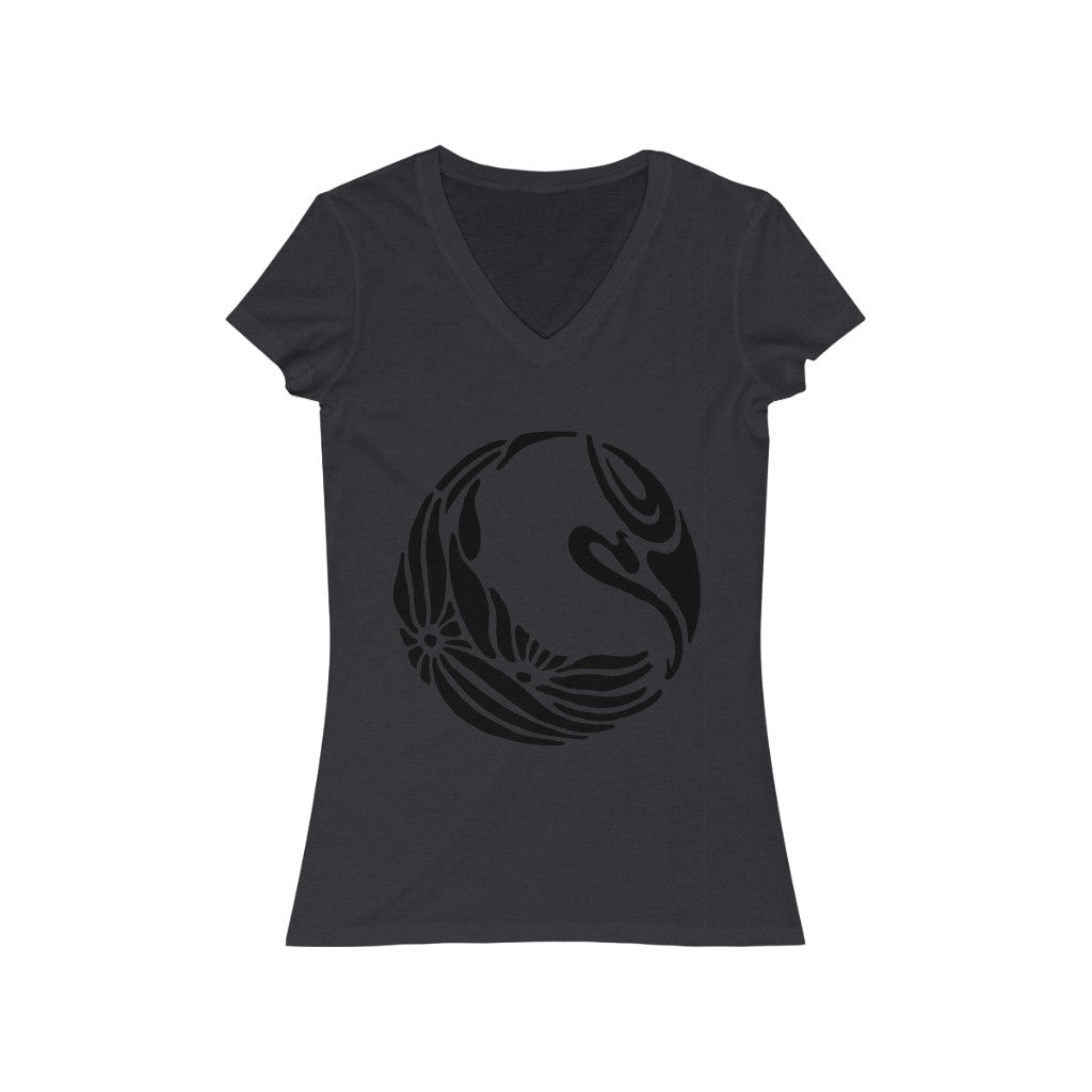 Circle 2 - Women's Jersey Short Sleeve V-Neck Tee