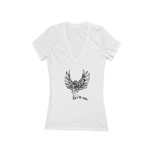 "Angel" - Women's Jersey Short Sleeve V-Neck Tee