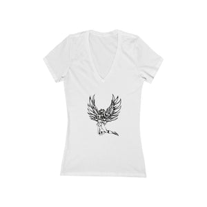 "Angel" - Women's Jersey Short Sleeve V-Neck Tee