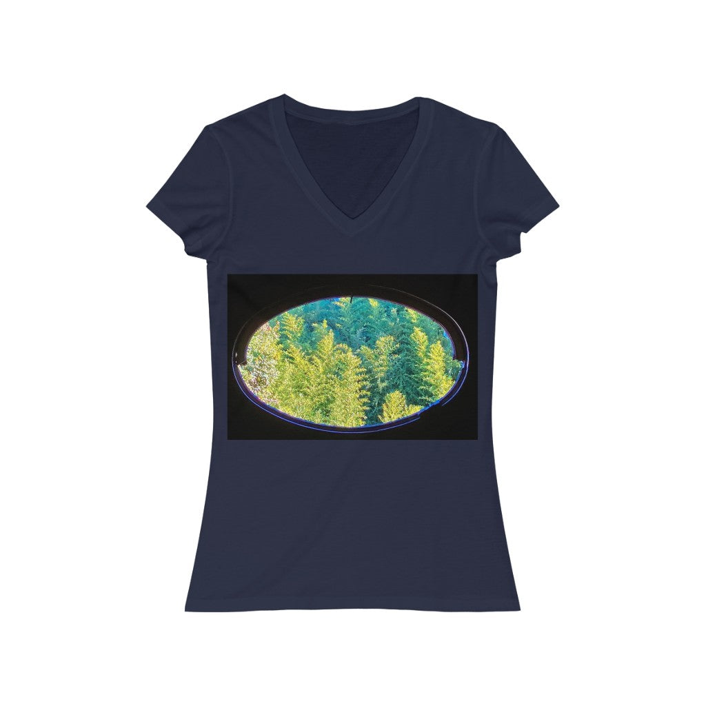 Window - Women's Jersey Short Sleeve V-Neck Tee
