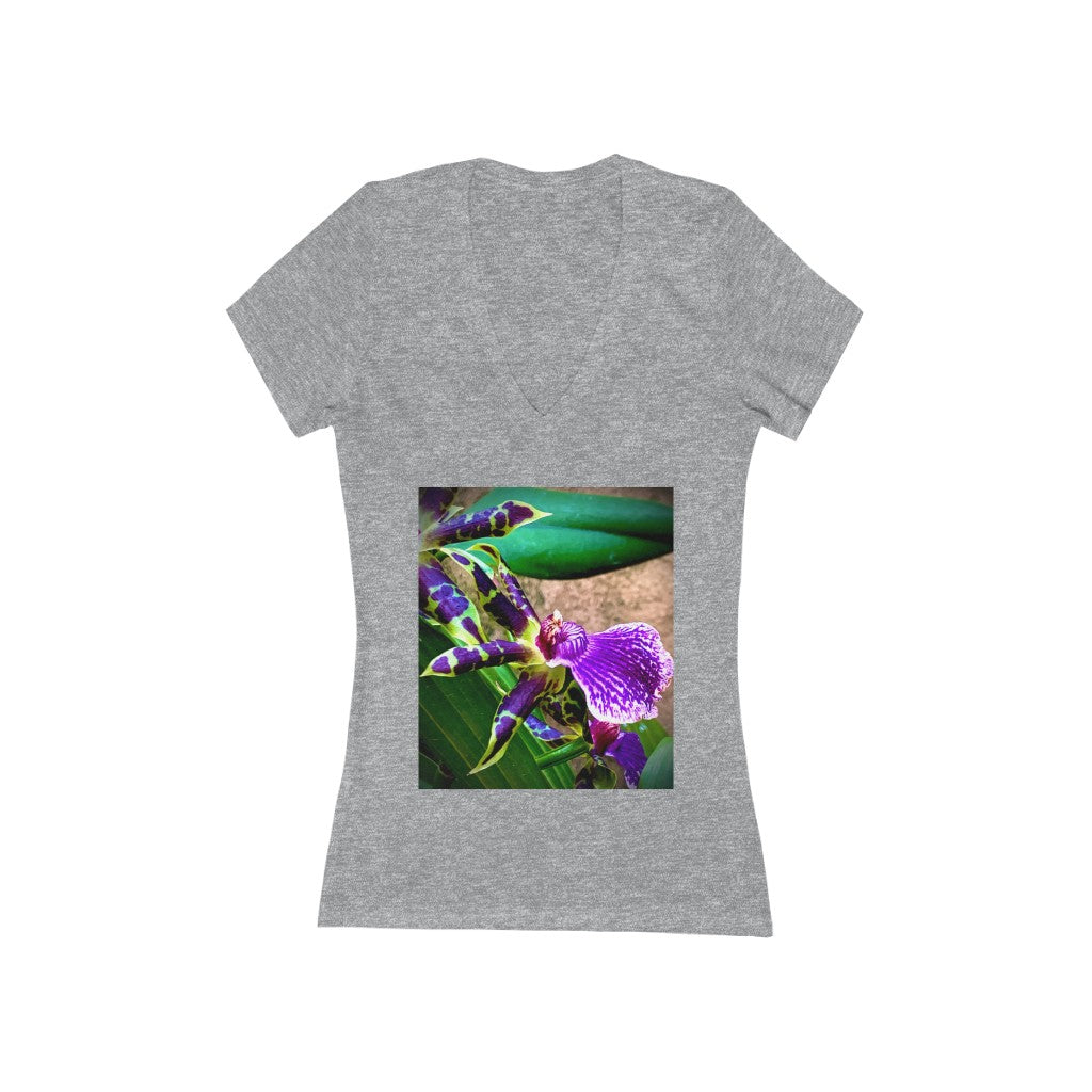 Orchid 3 - Women's Jersey Short Sleeve V-Neck Tee