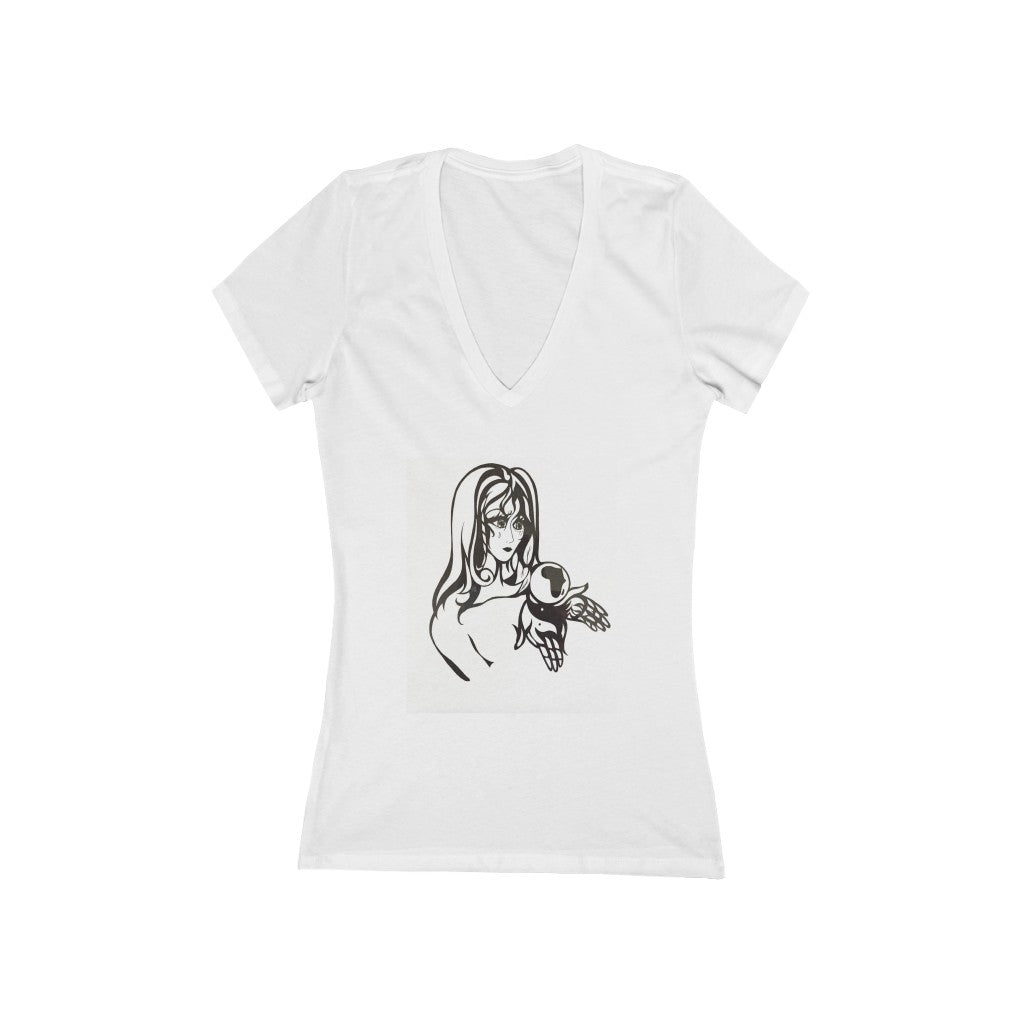 "Weeping Over Our Treatment of the Earth" - Women's Jersey Short Sleeve V-Neck Tee