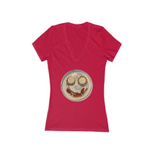 Load image into Gallery viewer, Awkward Smile - Women&#39;s Jersey Short Sleeve V-Neck Tee
