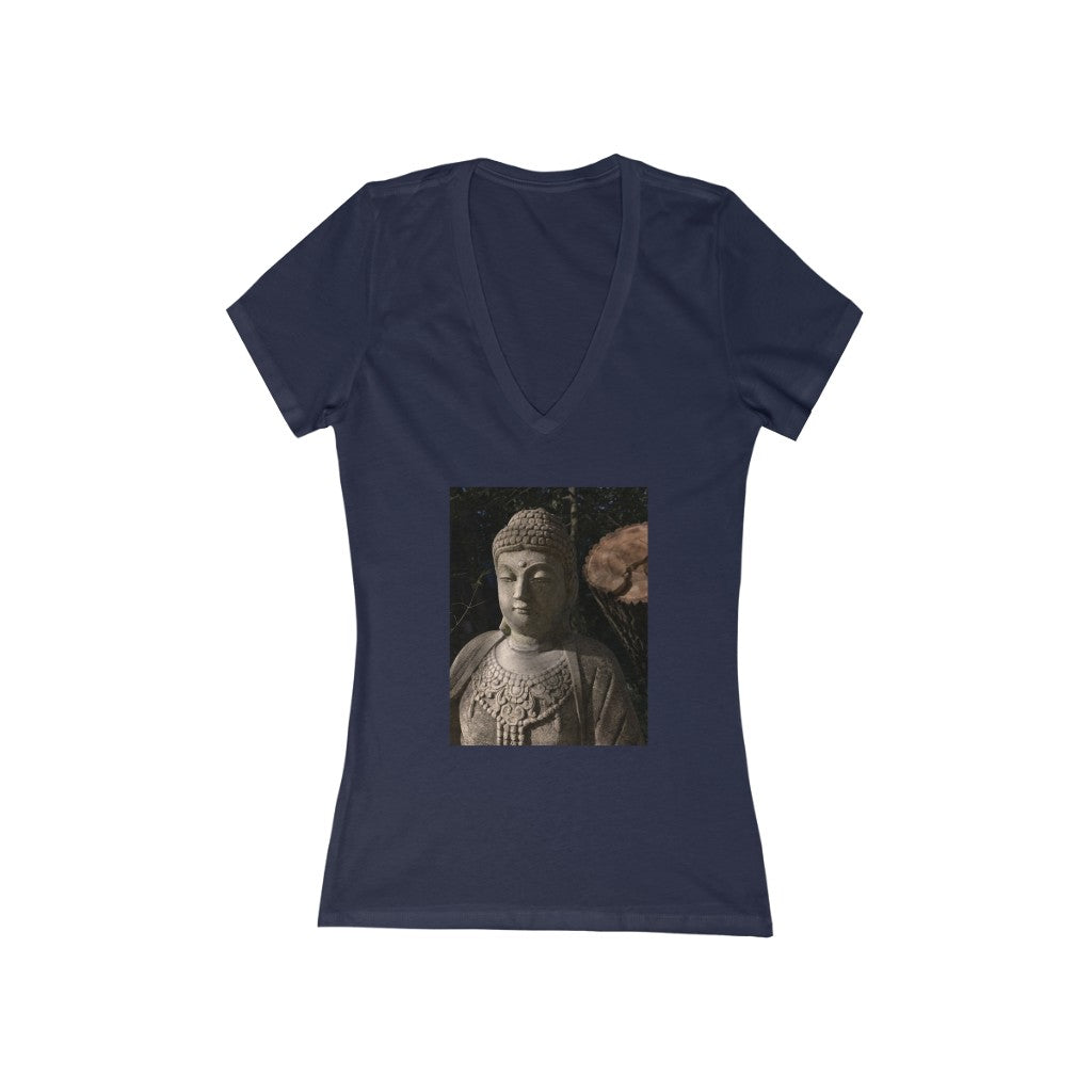Buddha - Women's Jersey Short Sleeve V-Neck Tee