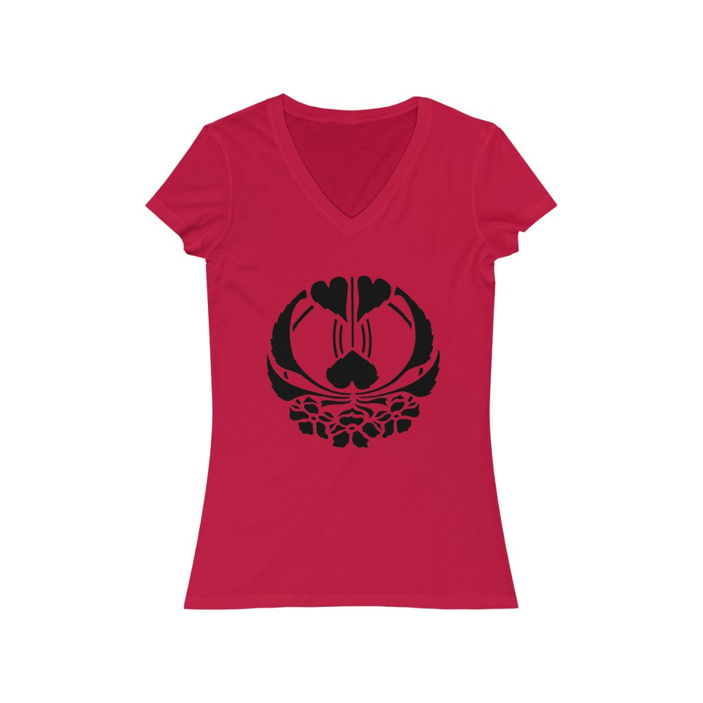Flower 3 - Women's Jersey Short Sleeve V-Neck Tee