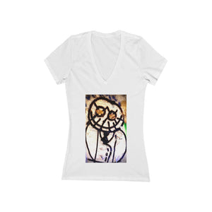 The Smiler - Women's Jersey Short Sleeve V-Neck Tee