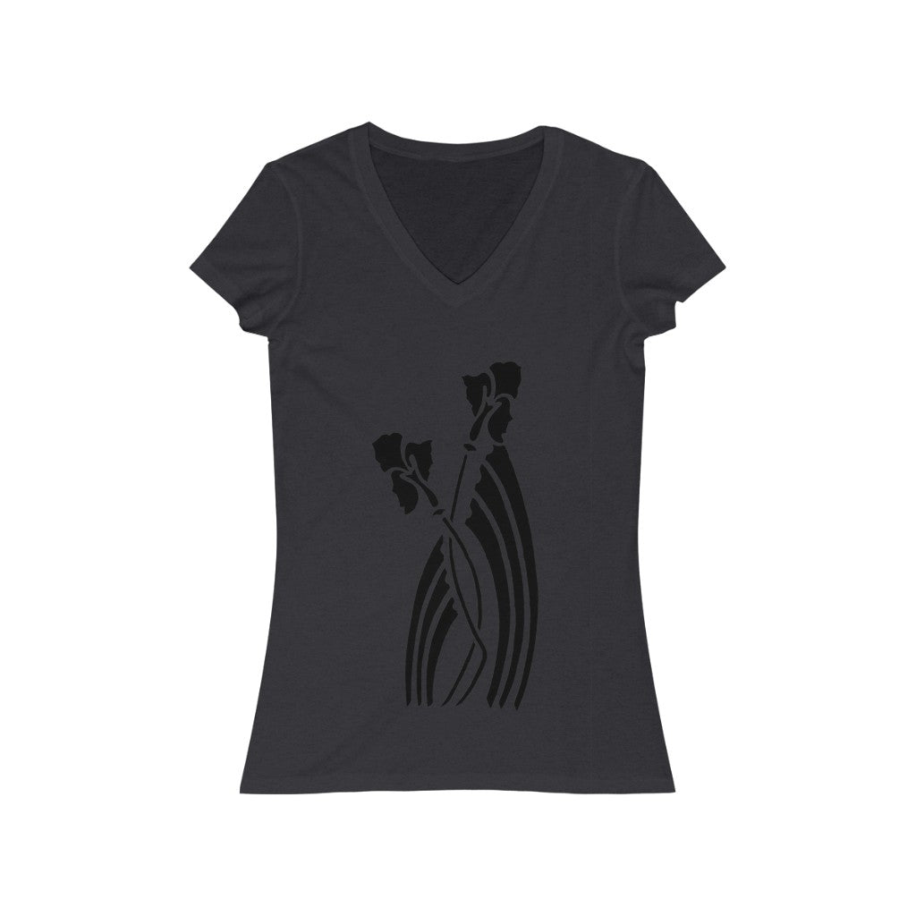 Flower 7 - Women's Jersey Short Sleeve V-Neck Tee