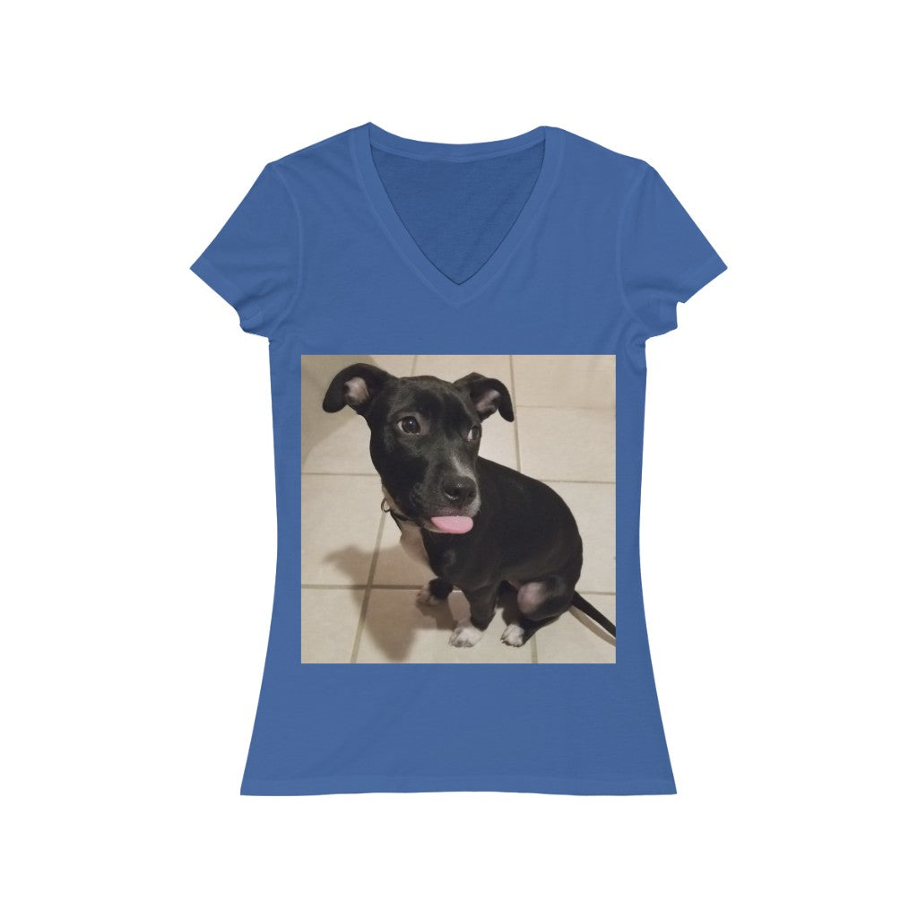 Cutey 2 - Women's Jersey Short Sleeve V-Neck Tee