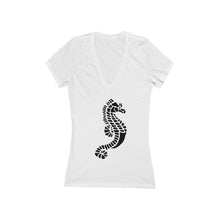 Load image into Gallery viewer, Seahorse - Women&#39;s Jersey Short Sleeve V-Neck Tee
