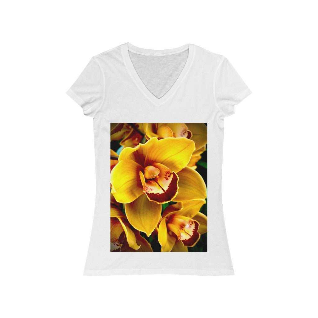 Orchid 8 - Women's Jersey Short Sleeve V-Neck Tee