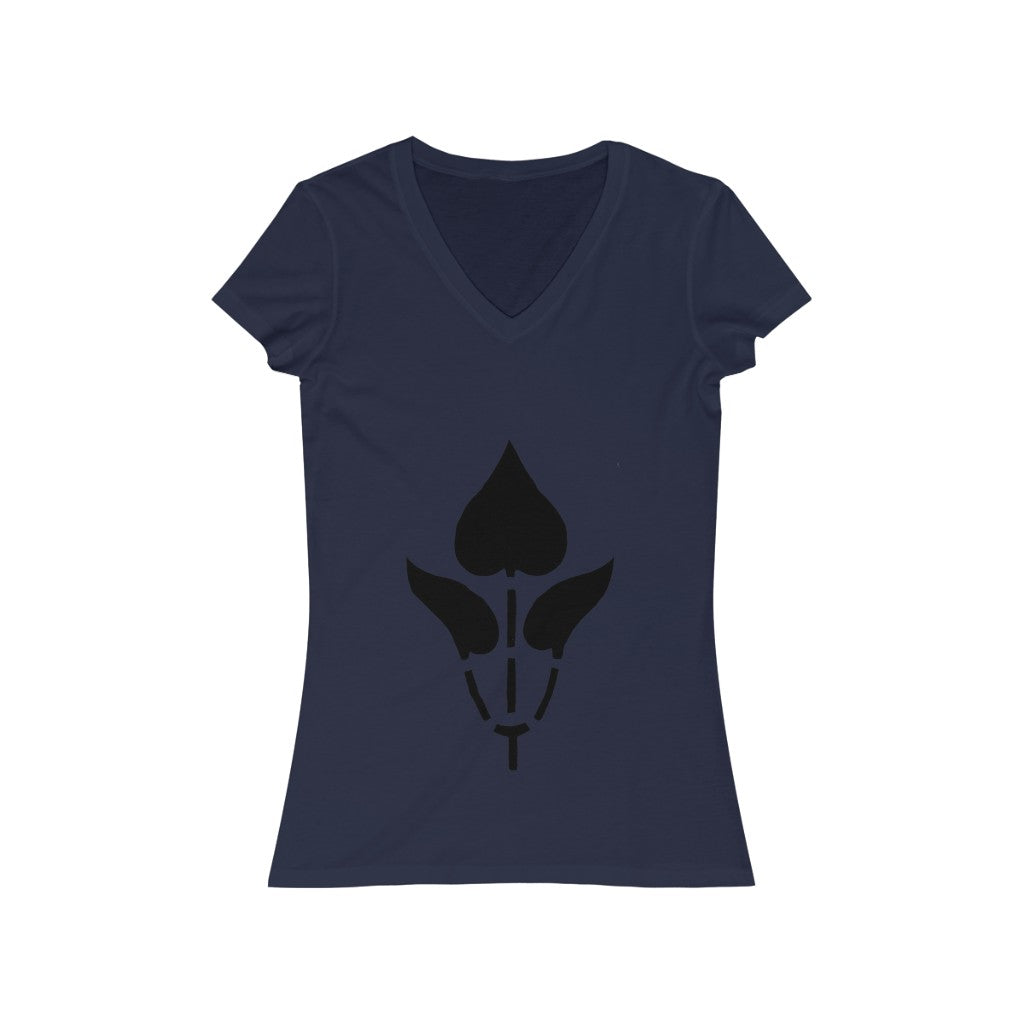 Flower 1 - Women's Jersey Short Sleeve V-Neck Tee