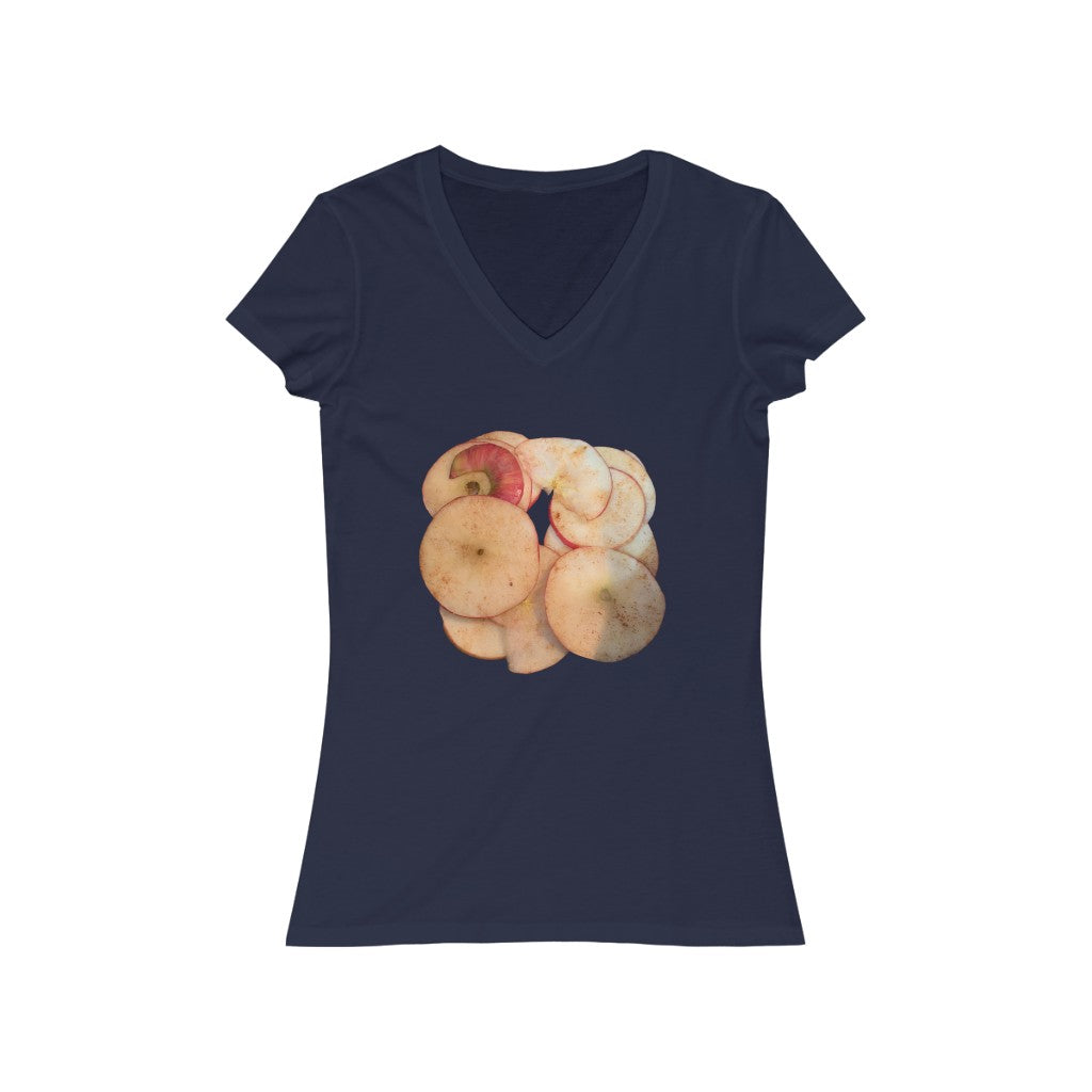 Spiced Apples - Women's Jersey Short Sleeve V-Neck Tee