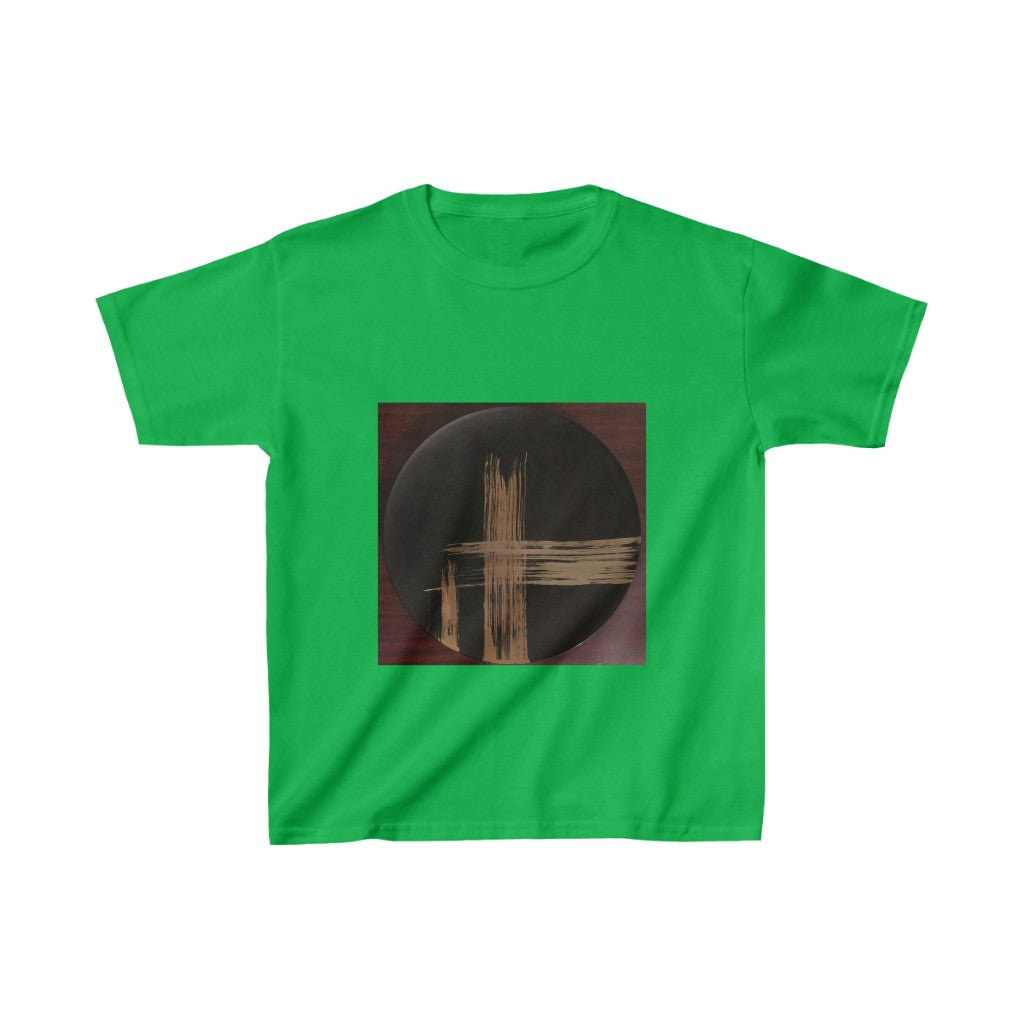 Black Plate with Gold Streaks - Kids Heavy Cotton™ Tee