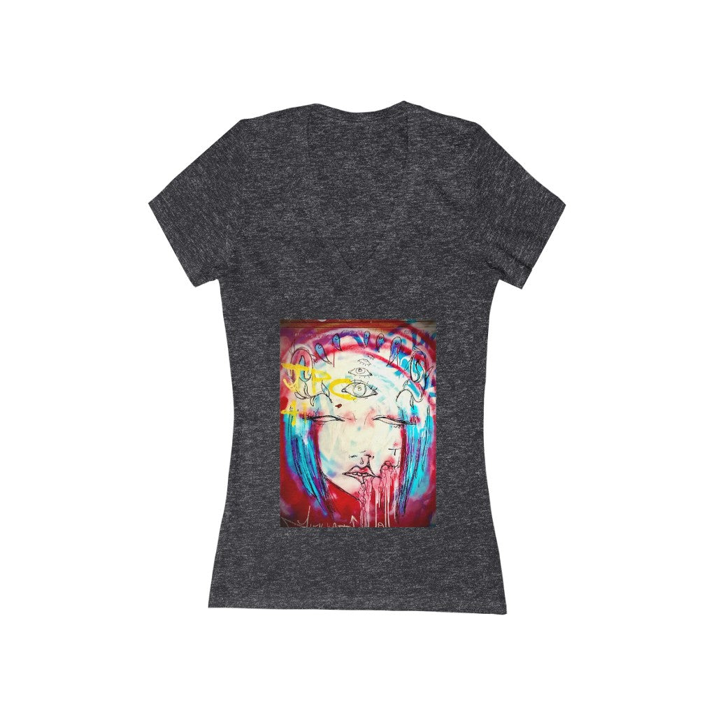 Eyes - Women's Jersey Short Sleeve V-Neck Tee