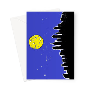 Philly Skyline with Moon Greeting Card